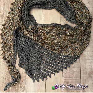Handmade Crochet Assymetrical Scarf